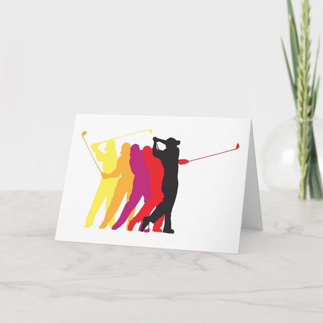 Golfer Silhouettes Card (Creator Uploaded)