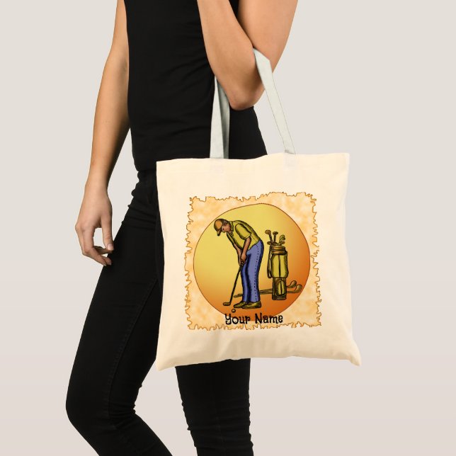 Golfer Sun Man Tote Bag (Front (Product))