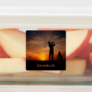 Golfer Sunset custom name