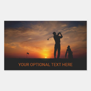 Golfer Sunset custom stickers