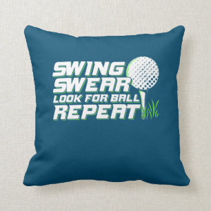 Golfer Swing Sweat Look For Ball Cushion