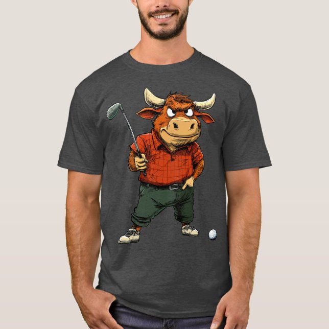 Golfer Taurus / Bull T-Shirt (Front)