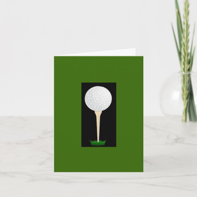 Golfer Tee  Birthday Card (Front)
