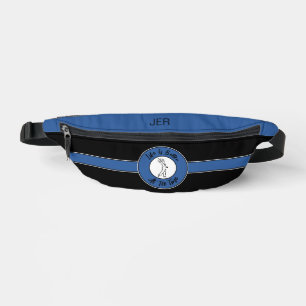 Golfer Tee Golf Sports Humor Monogram Black Blue Bum Bags