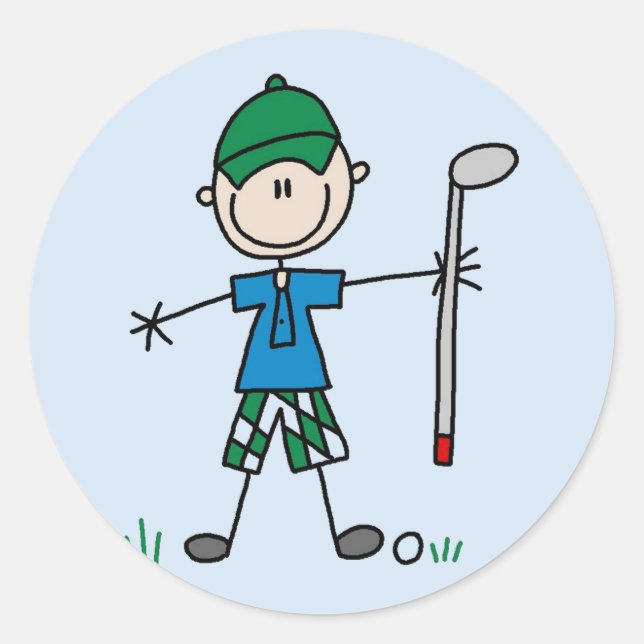 Golfer Tshirts and Gifts Classic Round Sticker (Front)