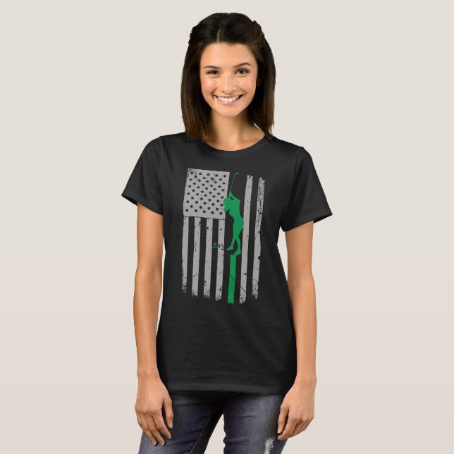 Golfer U.S. Flag T-Shirt (Front Full)