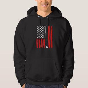 Golfer Usa America Flag Golf Club Hoodie