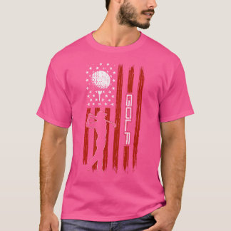 Golfer Usa Flag Golf Player Dad Husband Grandpa Lo T-Shirt