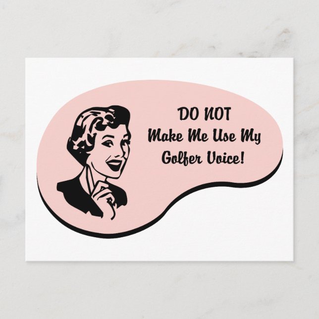 Golfer Voice Postcard (Front)