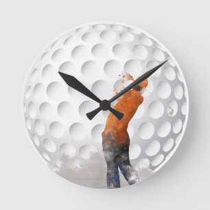 GOLFER - Wall Clock
