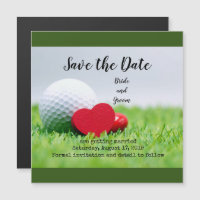 Golfer Wedding Invitation with love and golf ball