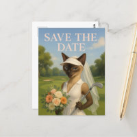 Golfer woman Save the Date Bride Bachelorette