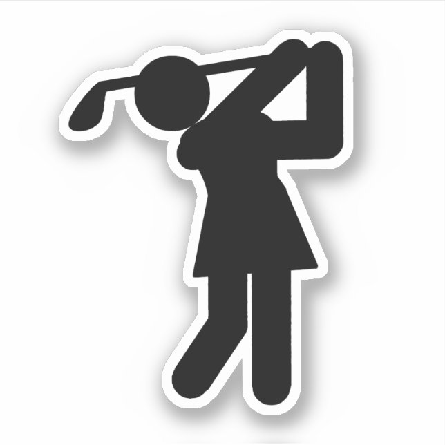 Golfer Women's Golf Symbol Sports (Front)