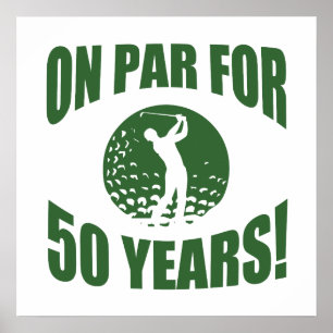 Golfer's 50th Birthday Poster