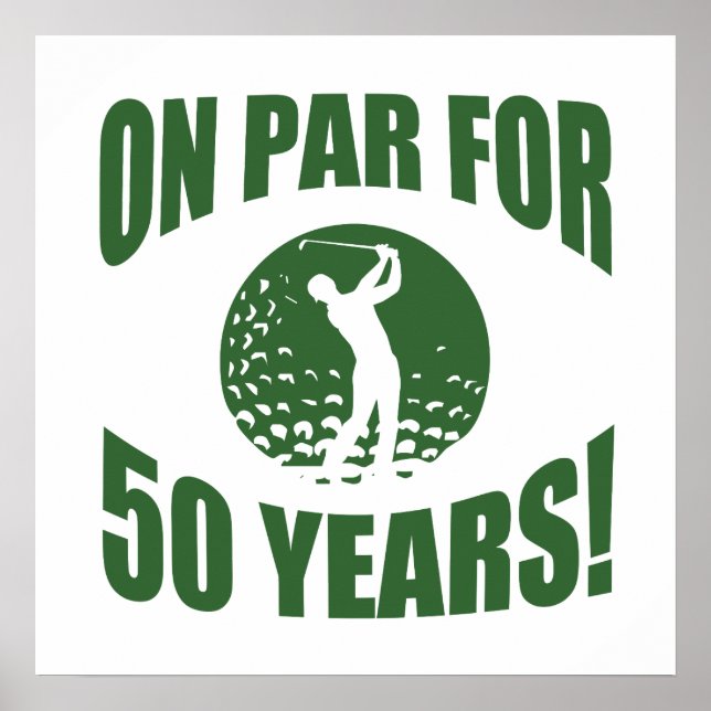 Golfer's 50th Birthday Poster (Front)