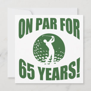 Golfer's 65th Birthday Card