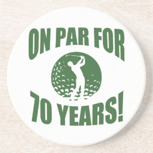 Golfer's 70th Birthday Coaster