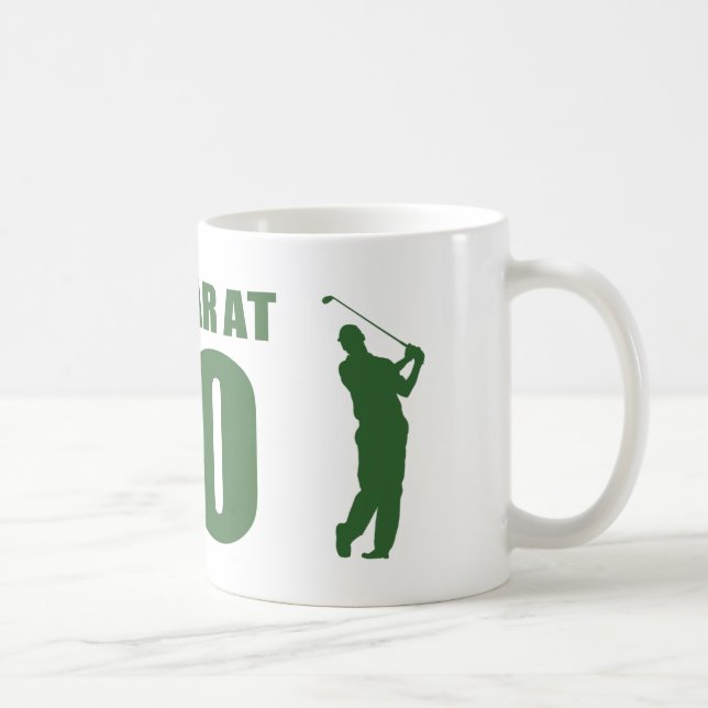 Golfer's 70th Birthday Coffee Mug (Right)