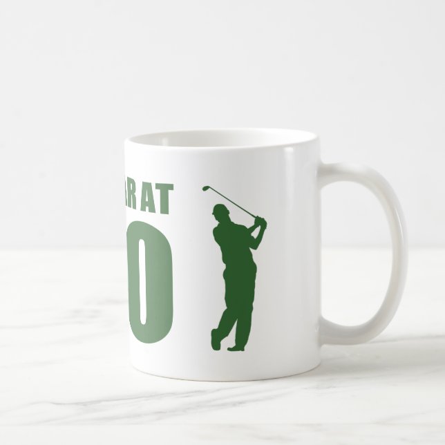 Golfer's 80th Birthday Coffee Mug (Right)
