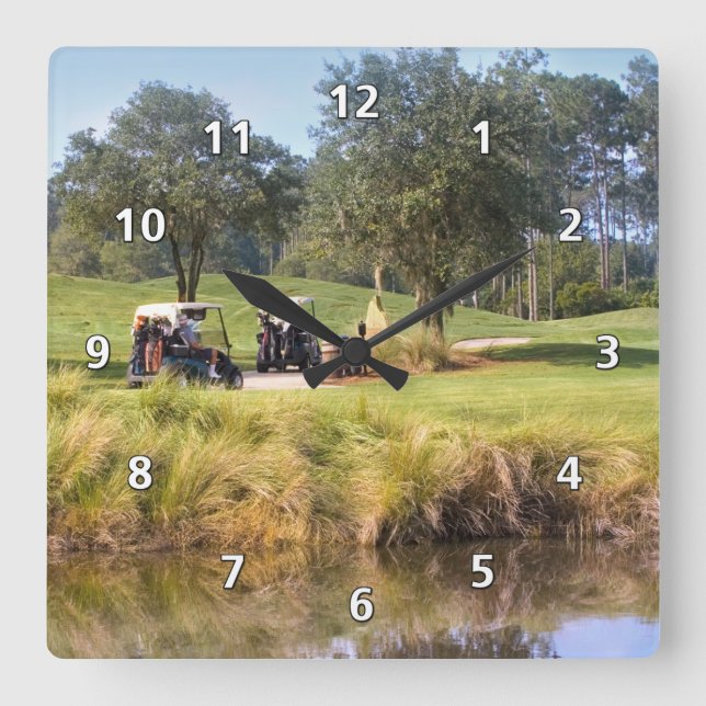Golfers and Golf Course Clock (Front)