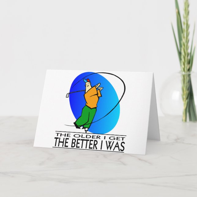 Golfer's  Birthday Card (Front)