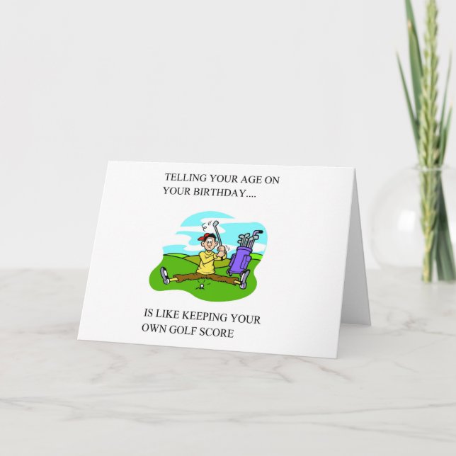 GOLFER'S BIRTHDAY CARD (Front)