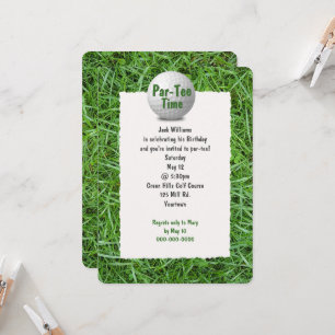 Golfer's Birthday Party Invitation