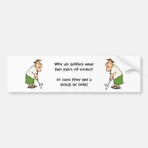 Golfers Bumper Sticker Humourous Golfer