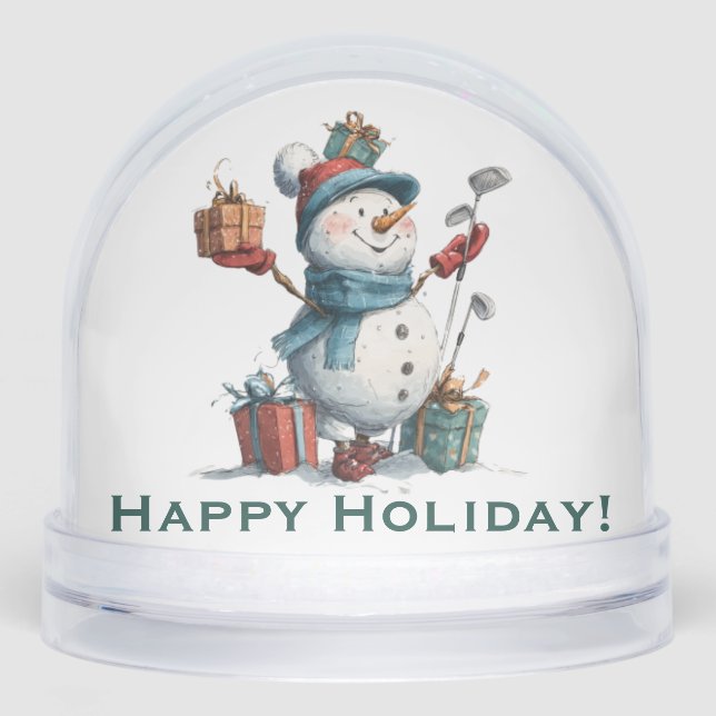 Golfer's Christmas  Snowglobe (Front)