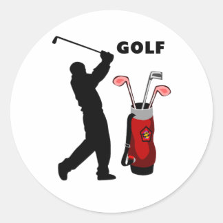 Golfers Classic Round Sticker