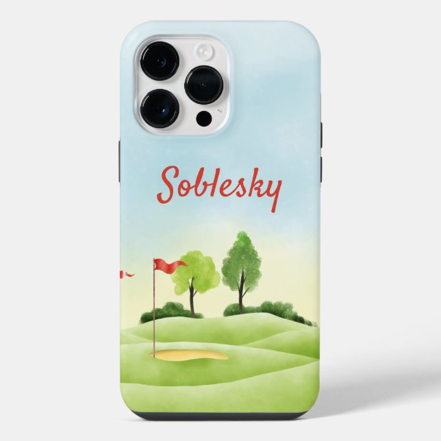 Golfer's Custom iPhone 14 Pro Max Case (Back)