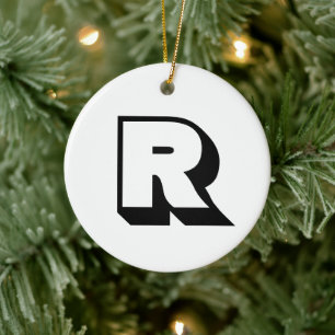 Golfer's Custom Monogram Photo Template Ceramic Tree Decoration