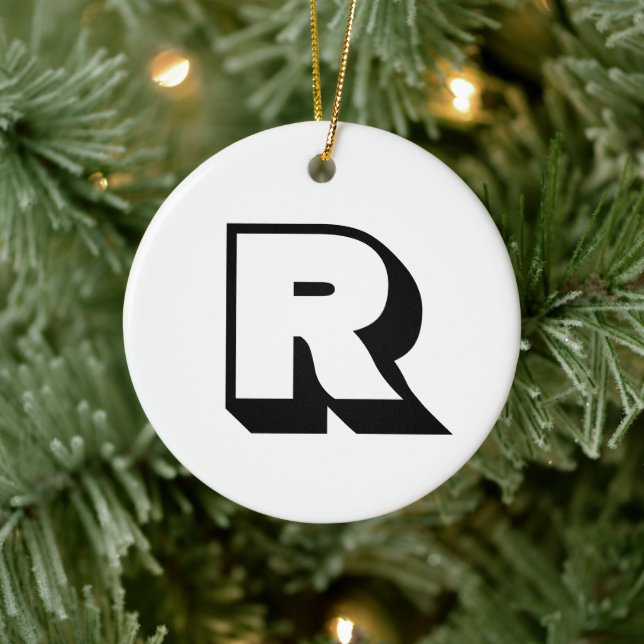 Golfer's Custom Monogram Photo Template Ceramic Tree Decoration (Tree)