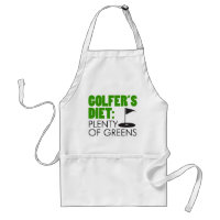 Golfer's Diet Plenty Of Greens Funny Apron