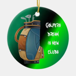 Golfers Gift Collection Ceramic Tree Decoration