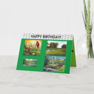 Golfers Happy Birthday card! Card
