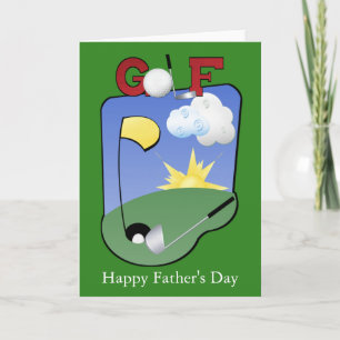 Golfers Happy Fathers Day or Personalise Card