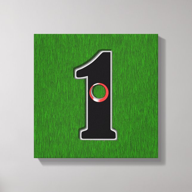 Golfers Hole in One. Luck or Skill? Canvas Print (Front)