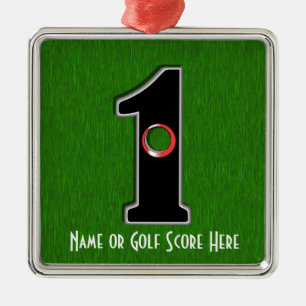 Golfers Hole in One. Luck or Skill? Metal Tree Decoration