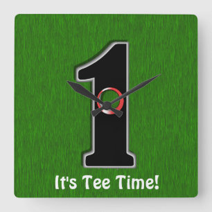 Golfers Hole in One. Luck or Skill? Square Wall Clock