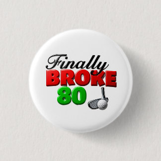 Golfers milestone golf score 3 cm round badge