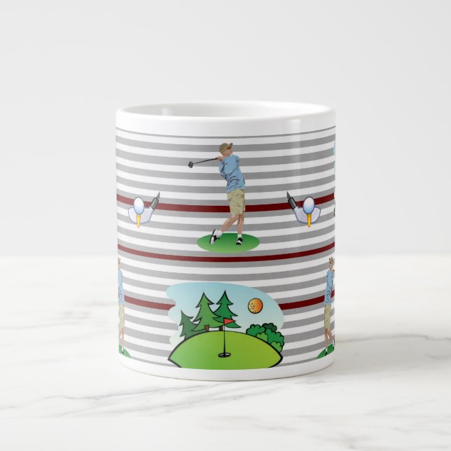 Golfers Mug, Golfing is my Life! Large Coffee Mug (Front)