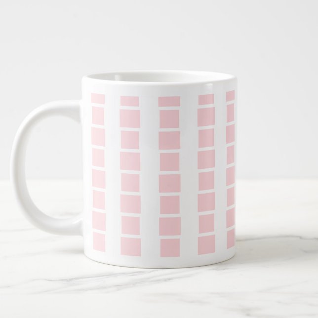 Golfers Mug, Golfing is my Life! Pink White Square Large Coffee Mug (Left)