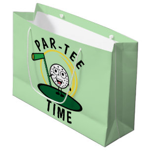 Golfers Par-Tee Time Large Gift Bag