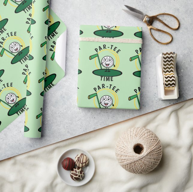 Golfers Par-Tee Time Wrapping Paper (Crafts)