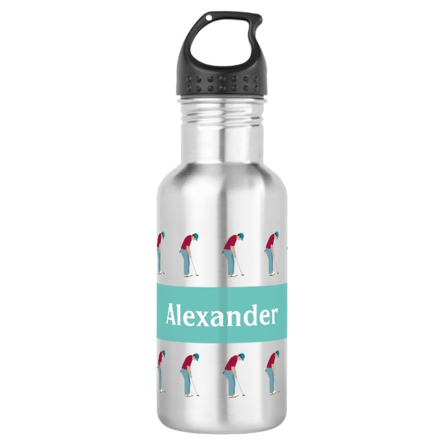  Golfers Putting Balls  532 Ml Water Bottle (Front)