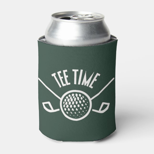 Golfers Tee Time Can Cooler (Can Front)
