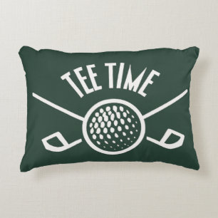 Golfers Tee Time Decorative Cushion