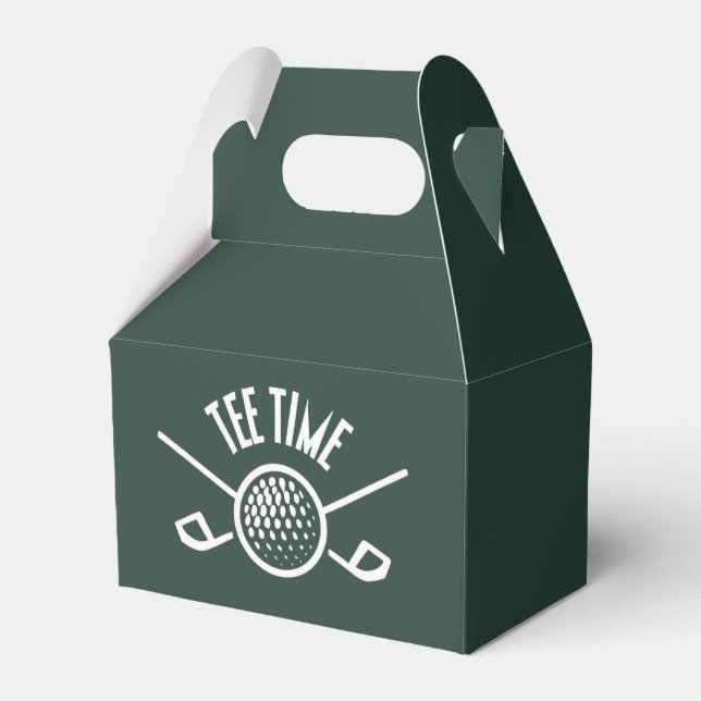Golfers Tee Time Favour Box (Front Side)
