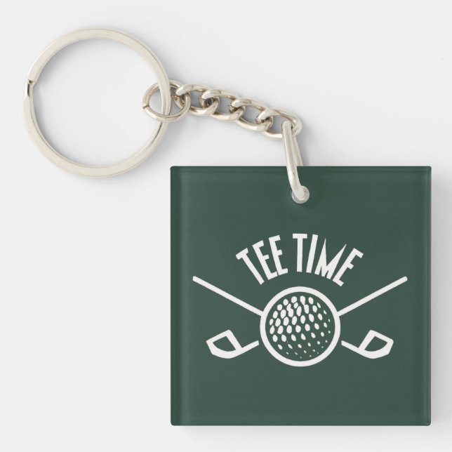 Golfers Tee Time Key Ring (Front)
